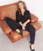 Picture of DEREK BELTED BLACK FLOWING TROUSERS